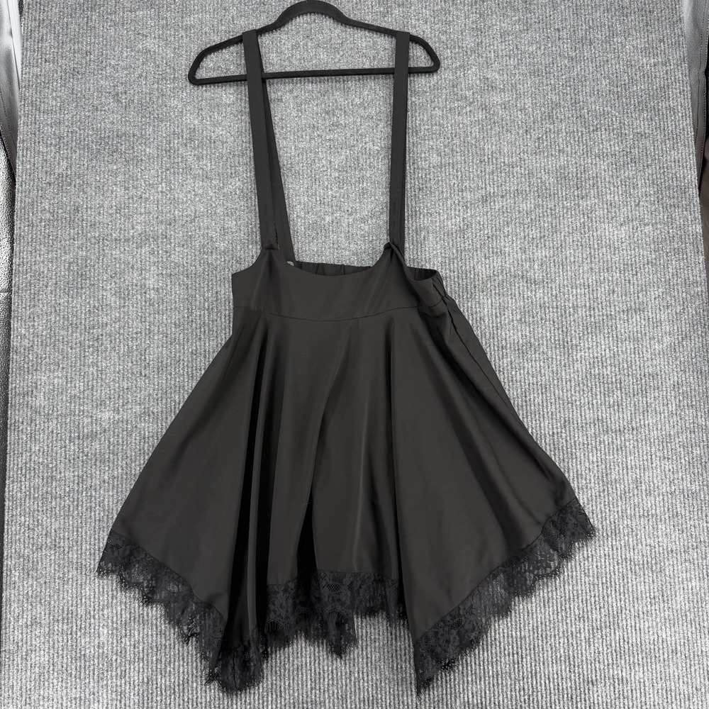 Allegra K womens large goth fairy grunge suspender skirt lace hem jumper dress - Picture 2 of 9